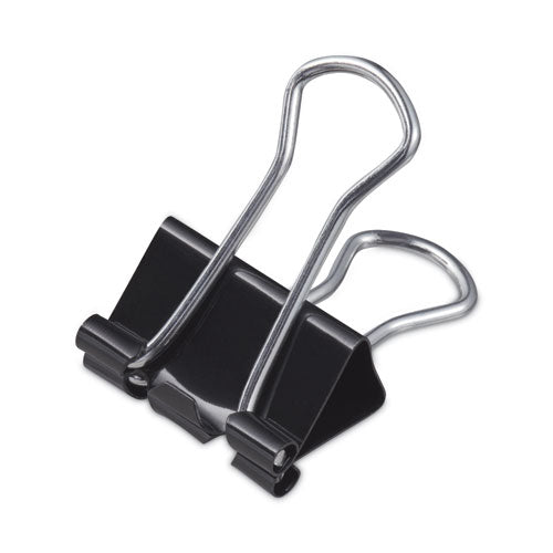 Image of Universal® Binder Clips with Storage Tub, Small, Black/Silver, 40/Pack