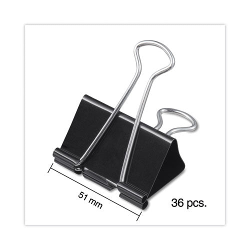 Image of Universal® Binder Clip Zip-Seal Bag Value Pack, Large, Black/Silver, 36/Pack