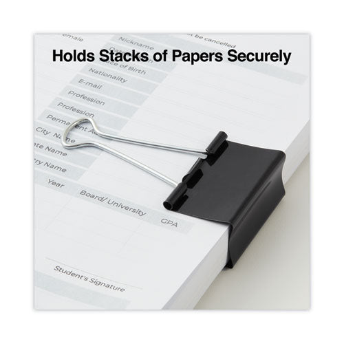 Image of Universal® Binder Clip Zip-Seal Bag Value Pack, Large, Black/Silver, 36/Pack