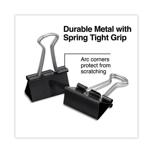Image of Universal® Binder Clip Zip-Seal Bag Value Pack, Medium, Black/Silver, 36/Pack