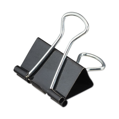 Image of Universal® Binder Clips, Medium, Black/Silver, 12/Box
