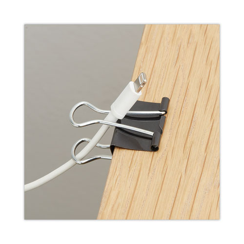 Image of Universal® Binder Clips Value Pack, Small, Black/Silver, 36/Box