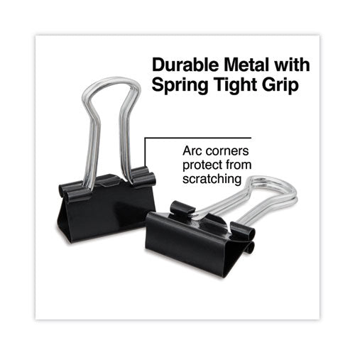 Image of Universal® Binder Clips, Small, Black/Silver, 12/Box