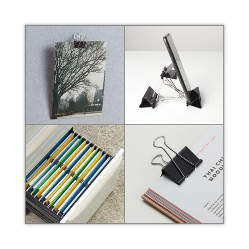 Image of Universal® Binder Clip Value Pack, Mini, Black/Silver, 36/Box