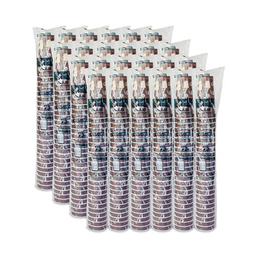 Image of SOLO® Thermoguard Insulated Paper Hot Cups, 24 oz, Steam Print Design, 600/Carton
