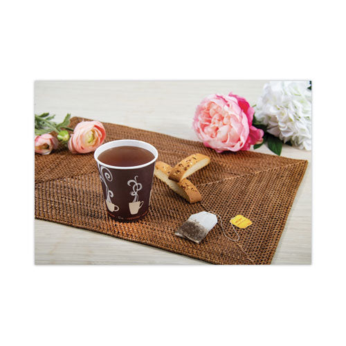Image of SOLO® Thermoguard Insulated Paper Hot Cups, 12 oz, Steam Print Design, 600/Carton