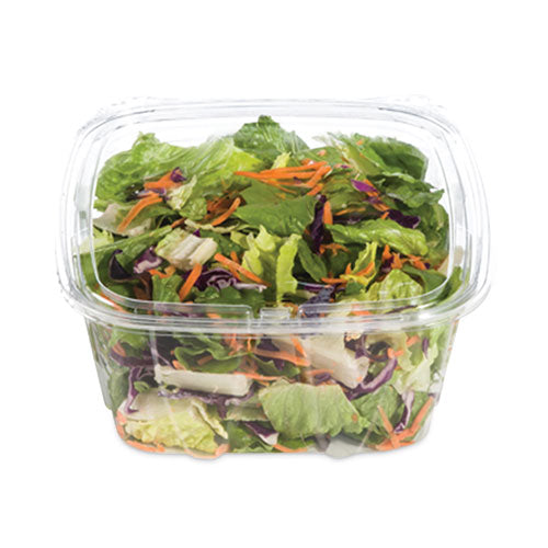 Image of Dart® ClearPac SafeSeal Tamper-Resistant/Evident Containers, Flat Lid, 64 oz, Clear, Plastic, 100/Bag, 2 Bags/Carton