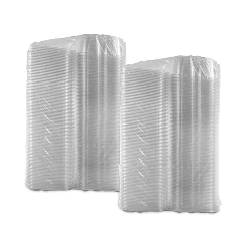 Image of Dart® ClearPac SafeSeal Tamper-Resistant/Evident Containers, Flat Lid, 64 oz, Clear, Plastic, 100/Bag, 2 Bags/Carton