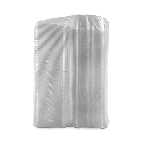 Image of Dart® ClearPac SafeSeal Tamper-Resistant/Evident Containers, Flat Lid, 64 oz, Clear, Plastic, 100/Bag, 2 Bags/Carton