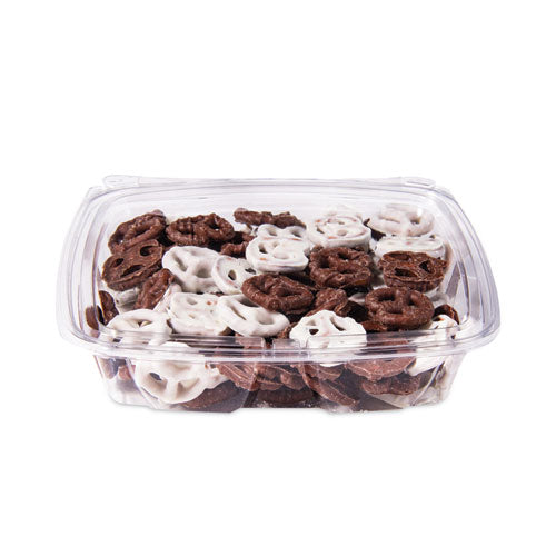 Image of Dart® ClearPac SafeSeal Tamper-Resistant/Evident Containers, Flat Lid, 35 oz, Clear, Plastic, 100/Bag, 2 Bags/Carton