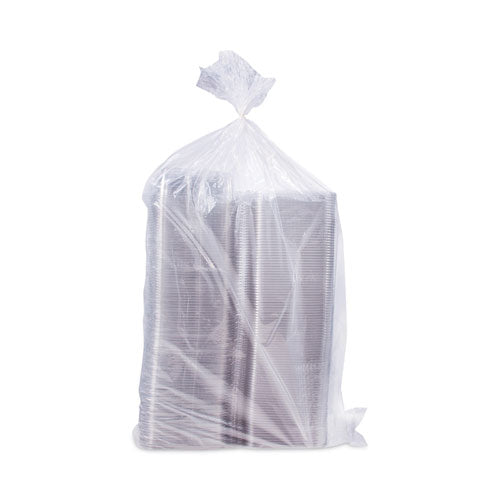 Image of Dart® ClearPac SafeSeal Tamper-Resistant/Evident Containers, Flat Lid, 35 oz, Clear, Plastic, 100/Bag, 2 Bags/Carton