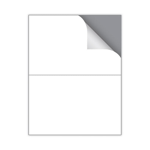 Image of MACO® Cover-All Opaque Laser/inkjet Shipping Labels, Internet Format, 5.5 X 8.5, White, 2 Labels/sheet, 100 Sheets/box
