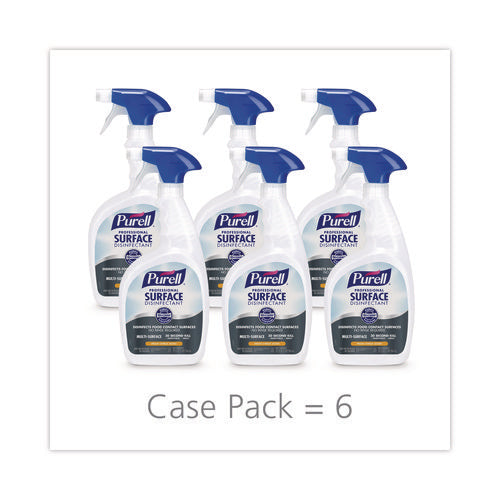 Image of PURELL® Professional Surface Disinfectant, Fresh Citrus, 32 oz Spray Bottle, 6/Carton