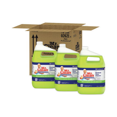 Image of Mr. Clean® Finished Floor Cleaner, Lemon Scent, 1 Gal Bottle, 3/carton
