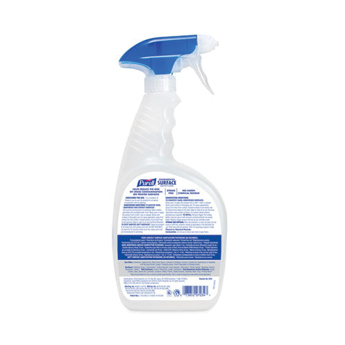 Image of PURELL® Foodservice Surface Sanitizer, Fragrance Free, 32 oz Capped Bottle with Spray Trigger Included in Carton, 6/Carton