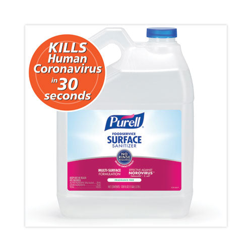 Image of PURELL® Foodservice Surface Sanitizer, Fragrance Free, 1 Gal Bottle