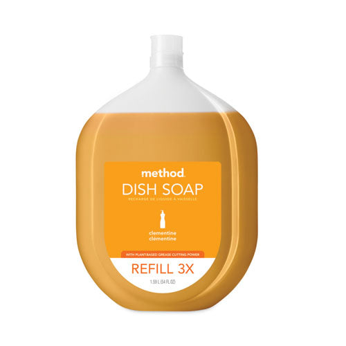 Image of Method® Dish Soap Refill Tub, Clementine Scent, 54 oz Tub, 4/Carton