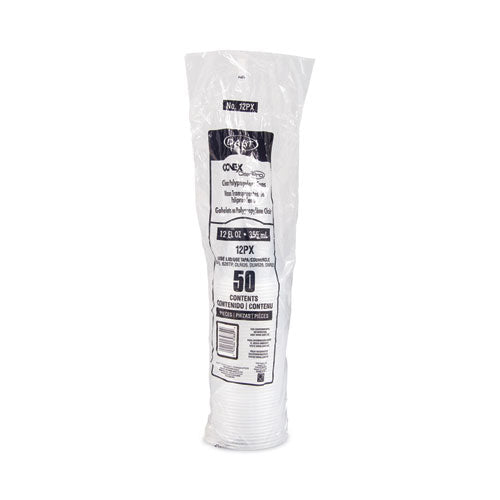 Image of Dart® Conex Clearpro Plastic Cold Cups, 12 Oz, Clear, 50/sleeve, 20 Sleeves/carton