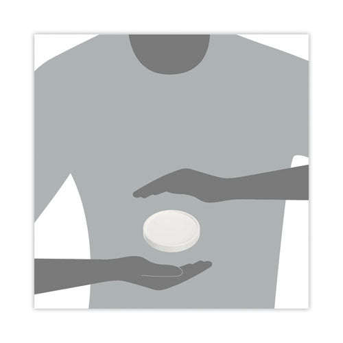 Image of SOLO® Spiral-Wound Paper Hot Cup Lids, Fits 16 oz Hot Cups, Paper, White, 25/Sleeve, 20 Sleeves/Carton