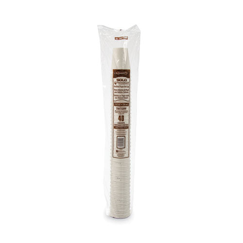 Image of SOLO® Thermoguard Insulated Paper Hot Cups, 8 oz, White Sustainable Forest Design, 1,000/Carton
