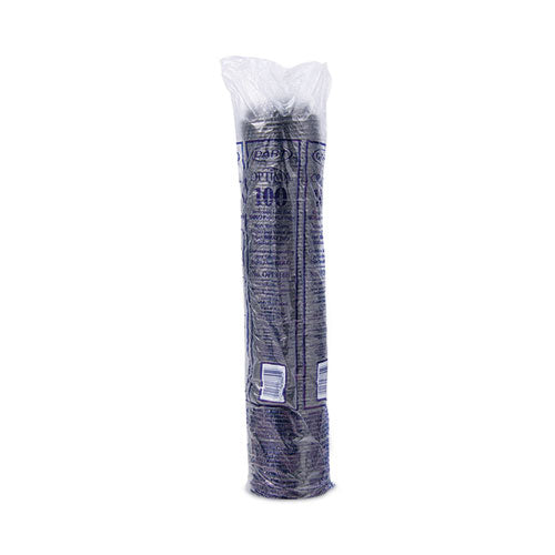 Image of Dart® Optima Reclosable Lids for Hot Paper Cups, Fits 10 oz to 24 oz Hot Cups, Plastic, Black, 1,000/Carton