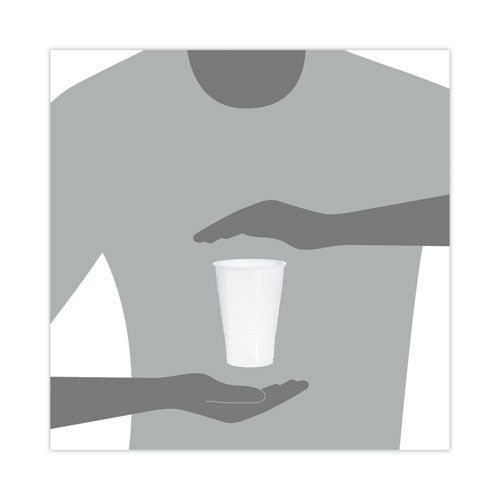 Image of Dart® High-Impact Polystyrene Cold Cups, 16 oz, Plastic, Translucent, 50/Pack