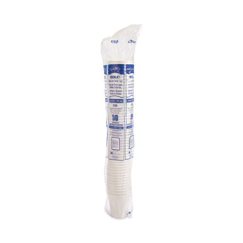 Image of SOLO® Single-Sided Poly Paper Hot Cups, 10 Oz, White, 1,000/carton