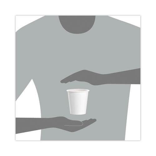Image of SOLO® Single-Sided Poly Paper Hot Cups, 10 Oz, White, 1,000/carton