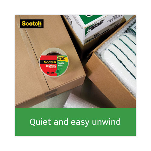 Image of Scotch® Tough Grip Moving Packaging Tape, 3" Core, 1.88" X 38.2 Yds, Clear, 3/pack