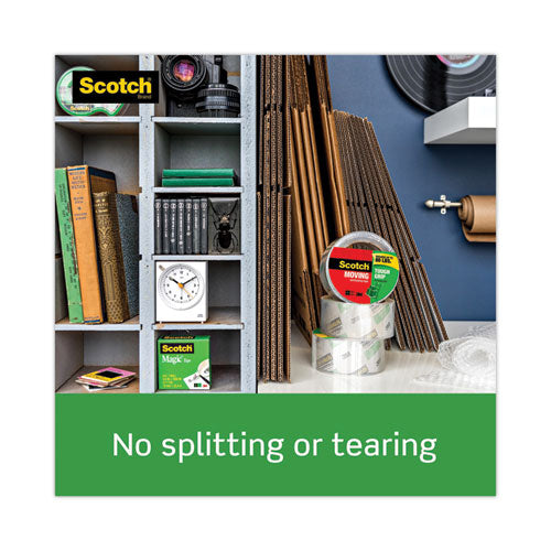 Image of Scotch® Tough Grip Moving Packaging Tape, 3" Core, 1.88" X 38.2 Yds, Clear, 3/pack