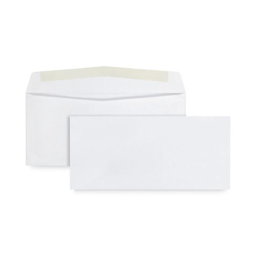 Image of Quality Park Business Envelope, #10, Commercial Flap, Diagonal Seam, Gummed Closure, 24 lb Bond Weight Paper, 4.13 x 9.5, White, 1,000/Box