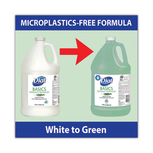 Image of Dial® Professional Basics MP Free Liquid Hand Soap Refill, Honeysuckle Scent, 3.78 L, 4/Carton