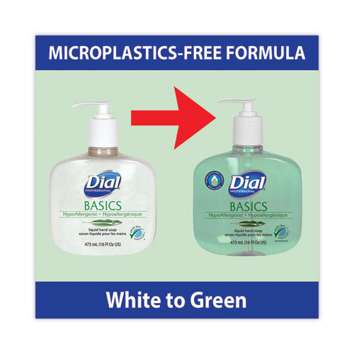 Image of Dial® Professional Basics MP Free Liquid Hand Soap, Unscented, 16 oz, 12/Carton