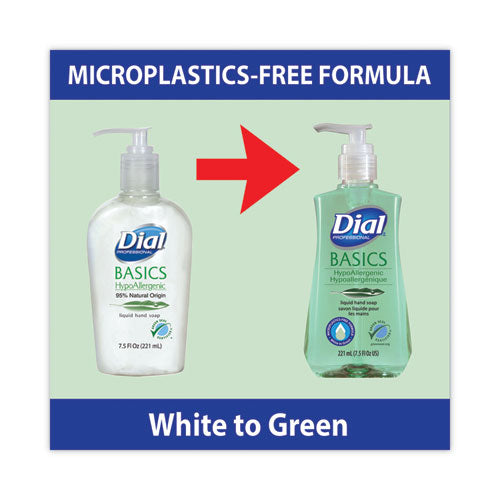 Image of Dial® Professional Basics MP Free Liquid Hand Soap, Unscented, 7.5 oz, 12/Carton