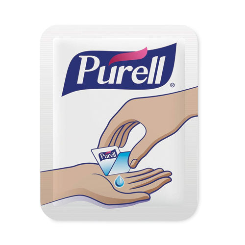 Image of PURELL® Advanced Hand Sanitizer Single Use, Gel, 1.2 mL, Packet, Fragrance-Free, 2,000/Carton
