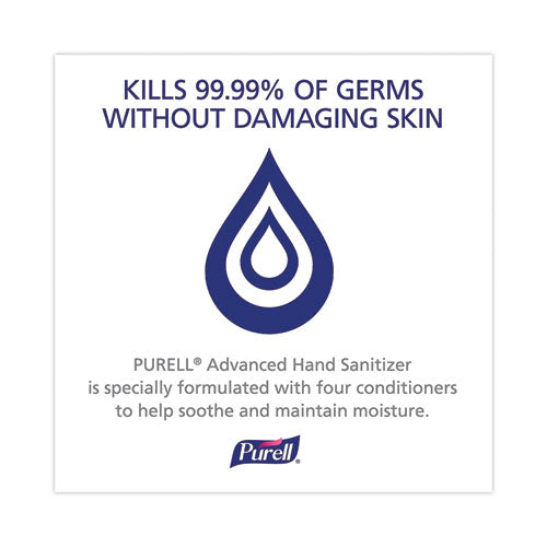 Image of PURELL® Advanced Hand Sanitizer Single Use, Gel, 1.2 mL, Packet, Fragrance-Free, 2,000/Carton