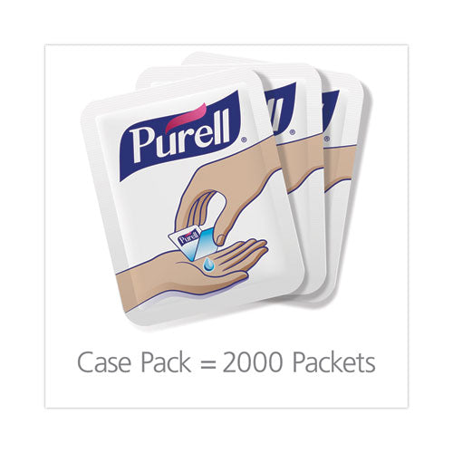 Image of PURELL® Advanced Hand Sanitizer Single Use, Gel, 1.2 mL, Packet, Fragrance-Free, 2,000/Carton