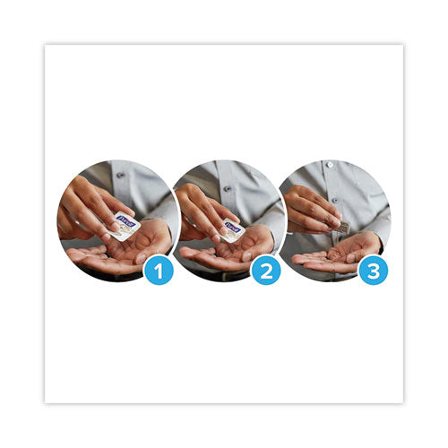 Image of PURELL® Advanced Hand Sanitizer Single Use, Gel , 1.2 mL, Packet, Fragrance-Free, 125/Box, 12 Box/Carton