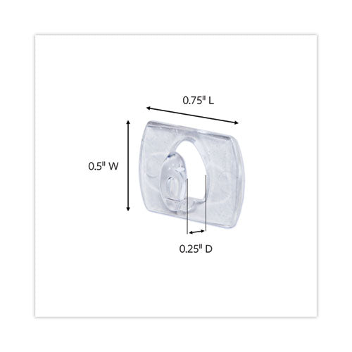Image of Command Clear Hooks and Strips, Decorating Clips, Plastic, 0.15 lb Capacity, 40 Clips and 48 Strips/Pack