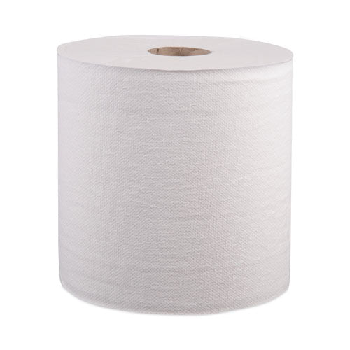 Image of Windsoft® Hardwound Roll Towels, 1-Ply, 8" x 800 ft, White, 6 Rolls/Carton