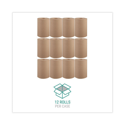Image of Windsoft® Hardwound Roll Towels, 1-Ply, 8" x 350 ft, Natural, 12 Rolls/Carton