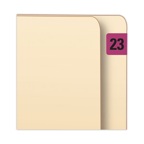 Image of Smead Yearly End Tab File Folder Labels, 23, 0.75 x 1.5, Purple, 500 Labels/Roll