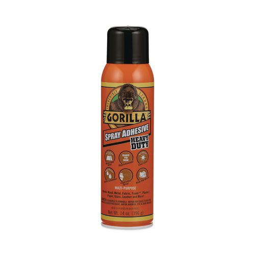 Image of Gorilla® Spray Adhesive, 14 oz, Dries Clear