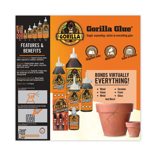 Image of Gorilla® Original Formula Glue, 4 oz, Dries Light Brown