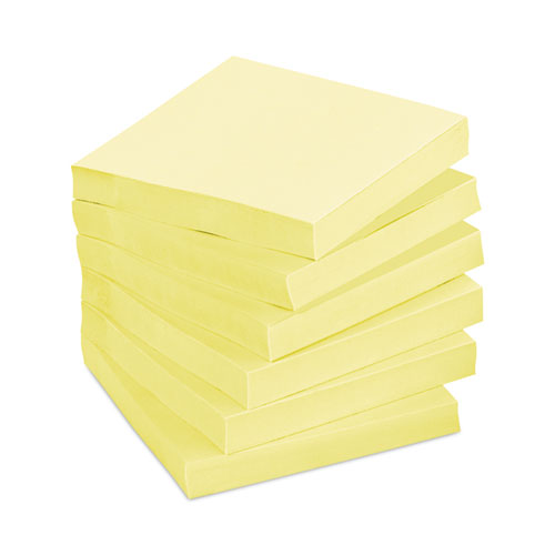 Image of Post-it® Notes Original Pads in Canary Yellow, 3" x 3", 100 Sheets/Pad, 12 Pads/Pack