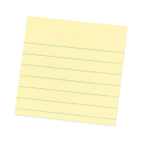 Image of Post-it® Notes Super Sticky Pads in Canary Yellow, Cabinet Pack, Note Ruled, 4" x 4", 90 Sheets/Pad, 12 Pads/Pack