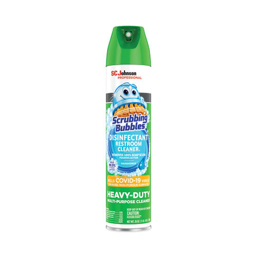 Image of Scrubbing Bubbles® Disinfectant Restroom Cleaner Ii, Rain Shower Scent, 25 Oz Aerosol Spray