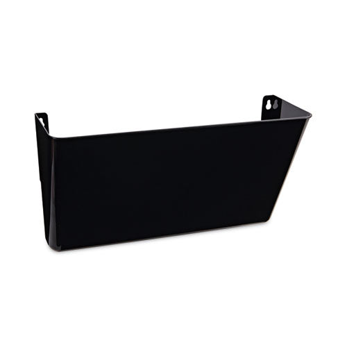Image of Universal® Wall File Pockets, Plastic, Letter Size, 13" x 4.13" x 7", Black