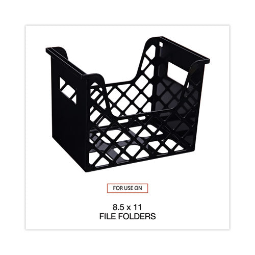 Image of Universal® Recycled Extra Capacity Desktop File Holder, Letter Size, 8.5" Long, Black