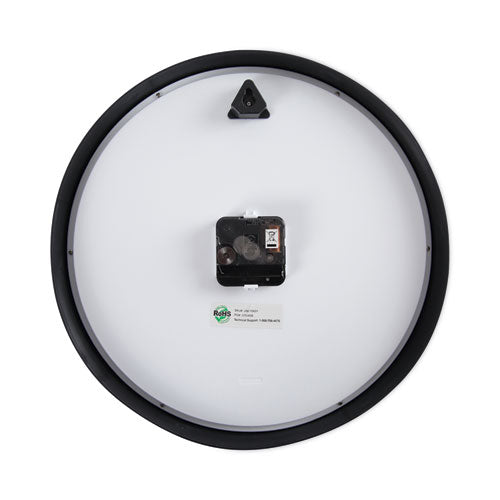 Image of Universal® Classic Round Wall Clock, 12.63" Overall Diameter, Black Case, 1 Aa (sold Separately)